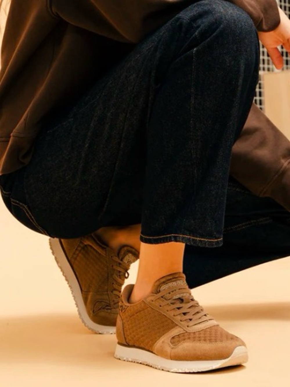 WODEN shoes  YDUN SUEDE MESH II - LATTE